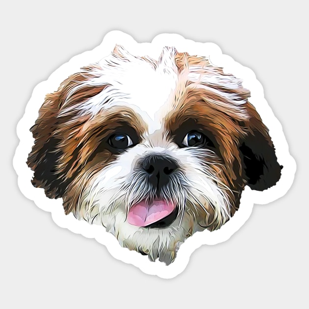 Shih Tzu Puppy Dog Sticker by Elarex